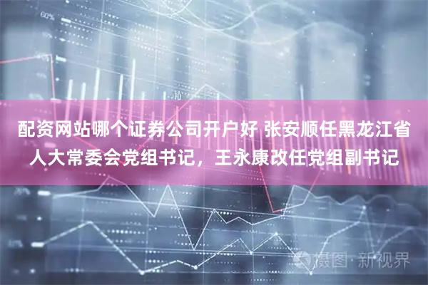 配资网站哪个证券公司开户好 张安顺任黑龙江省人大常委会党组书记，王永康改任党组副书记